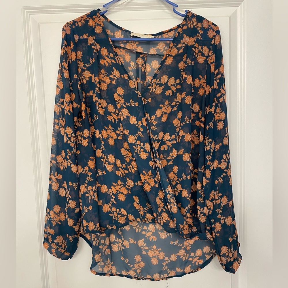 Lush Sheer Floral Blouse